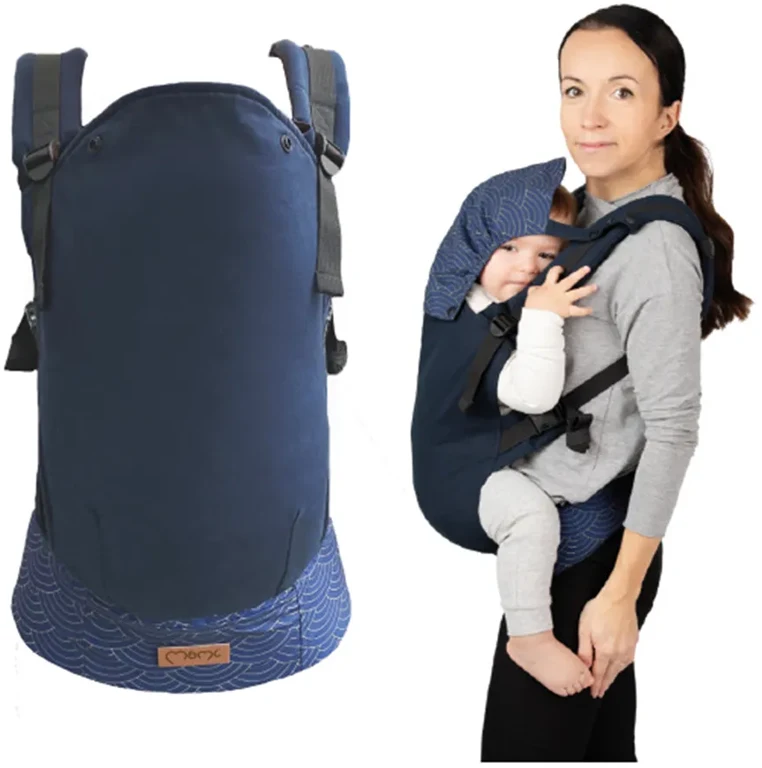 Рюкзак кенгуру MoMi COLLET navy blue